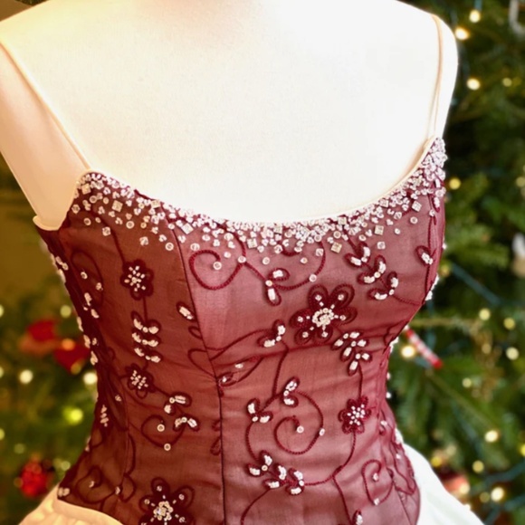 Maggie Sottero Marseilles Red Ivory Wedding Dress Size 4 - Worn Once - Picture 3 of 15